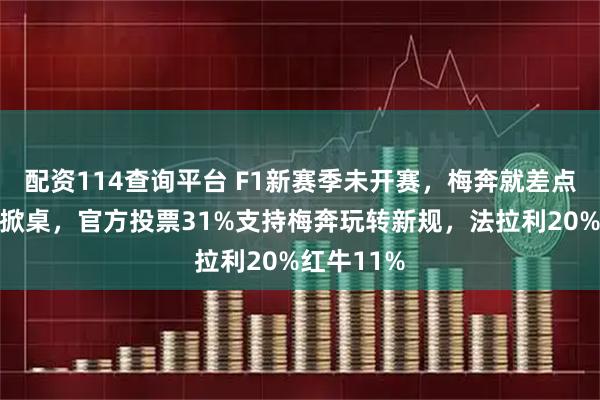 配资114查询平台 F1新赛季未开赛，梅奔就差点激怒对手掀桌，官方投票31%支持梅奔玩转新规，法拉利20%红牛11%